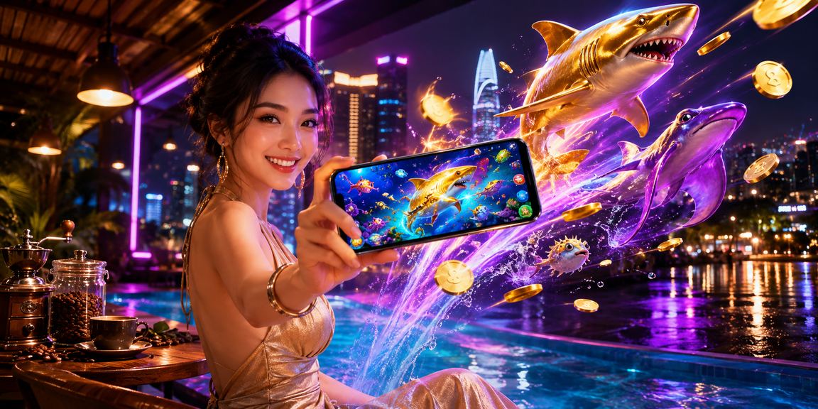 Người dùng TP. Hồ Chí Minh chơi bắn cá trực tuyến tại quán cà phê buổi sáng